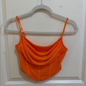 SHEIN Vibrant Orange Draped Camisole